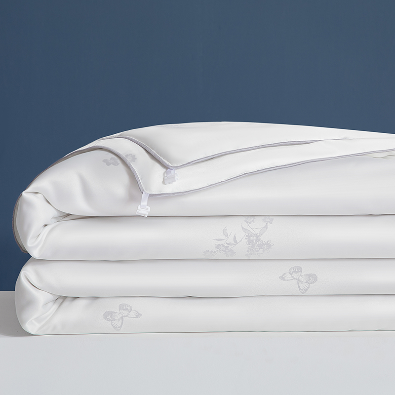 Summer Quilt - 100% Mulberry Silk Comforters Cotton Jacquard