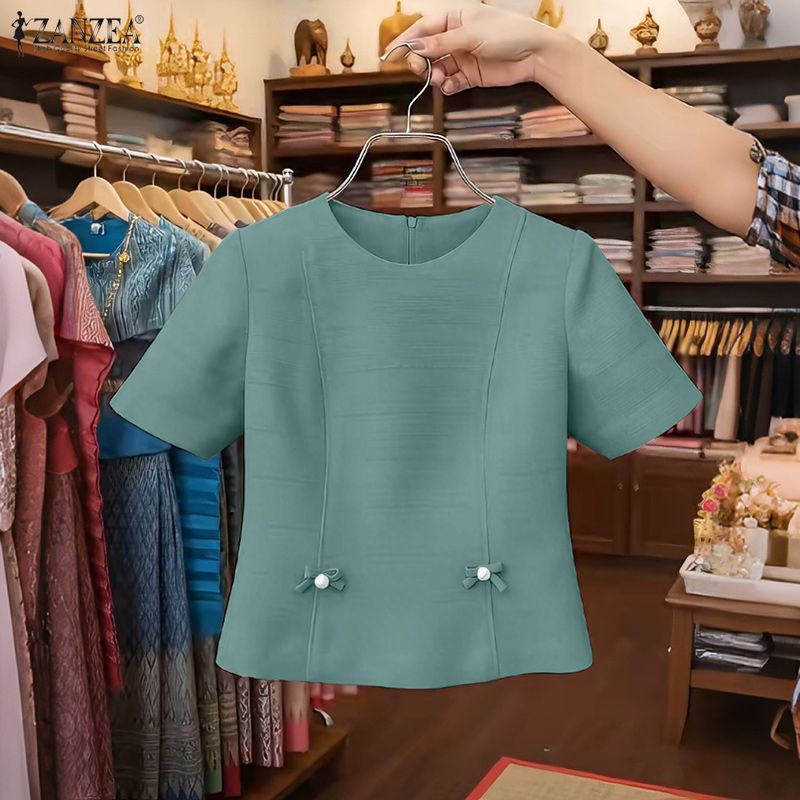 Summer De Clothing - Woman Vintage Elegant Princess Seams Blouses