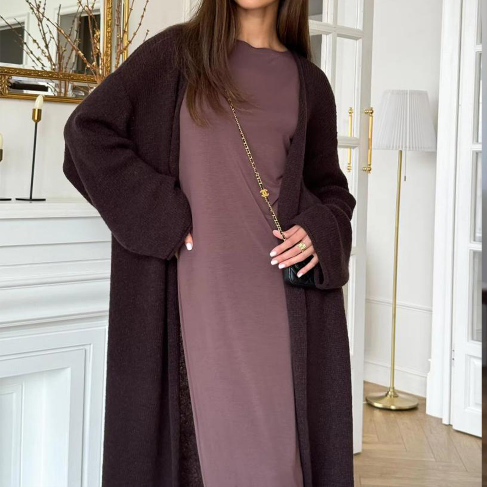 Summer Quilt - Solid Knitted Long Cardigan Women Casual