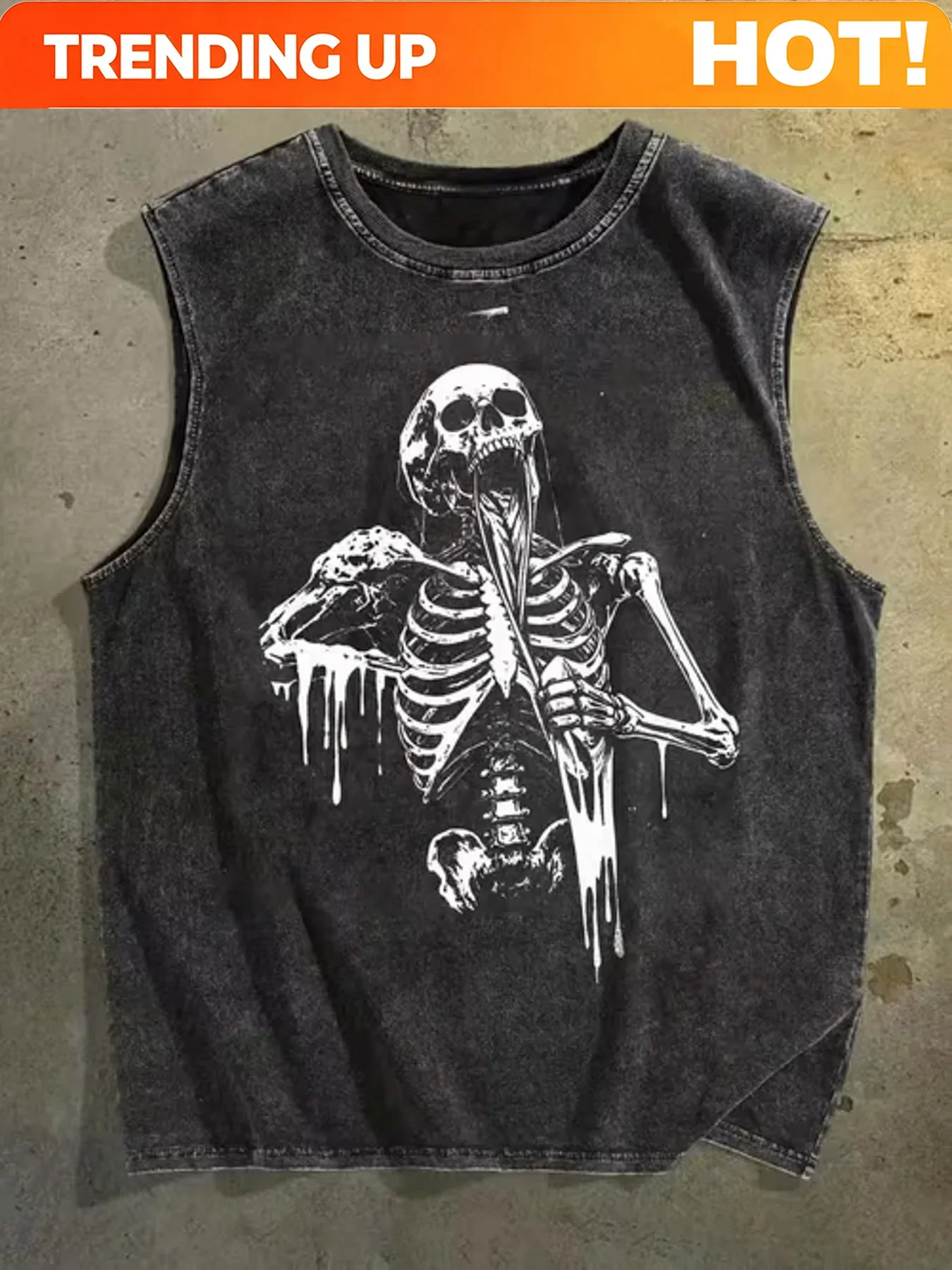 Summer Quilt - Customization 230G Washed Bone Print Tank
