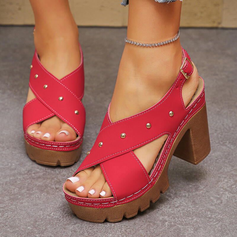 Summer Clothing On Sale - Vintage Super High Heel Cross Strap