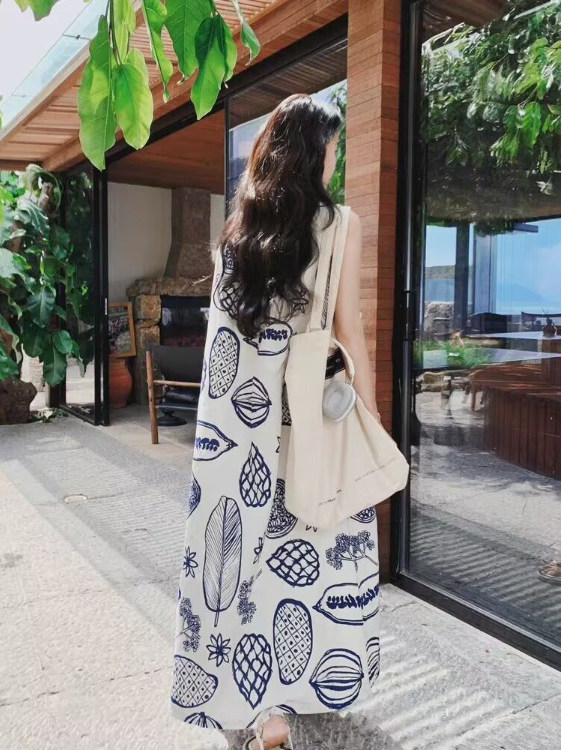 Summer Loose A-Line Vest Dress - Summer Clothing Tagline ulasan dan harga