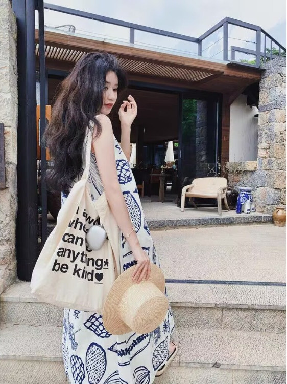 Summer Loose A-Line Vest Dress - Summer Clothing Tagline ulasan dan harga