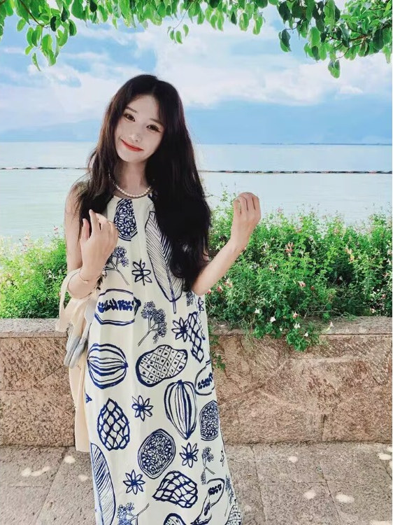 Summer Loose A-Line Vest Dress - Summer Clothing Tagline ulasan dan harga
