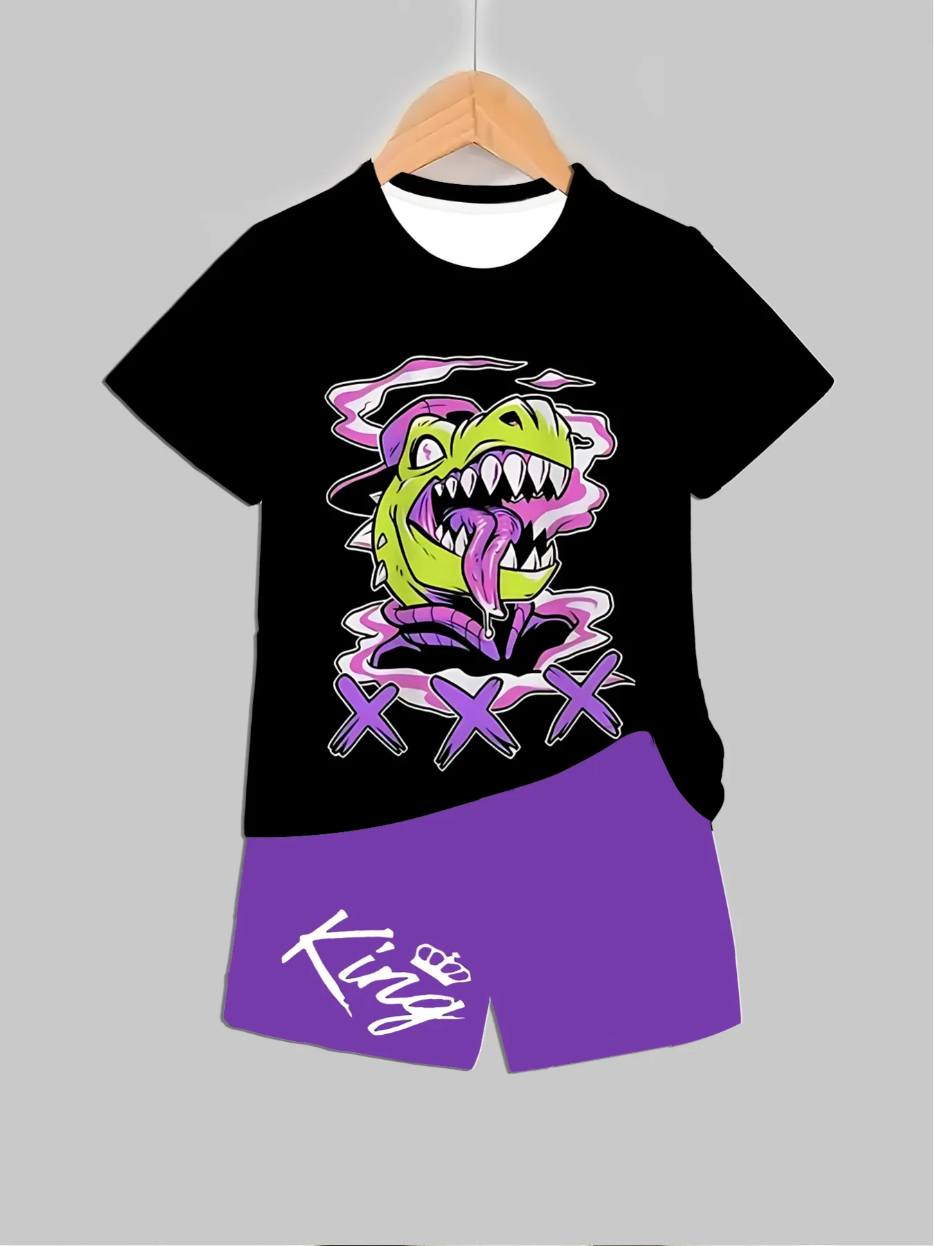 New Dinosaur Printed Outfits T - Summer Clothing Outfits ulasan dan harga