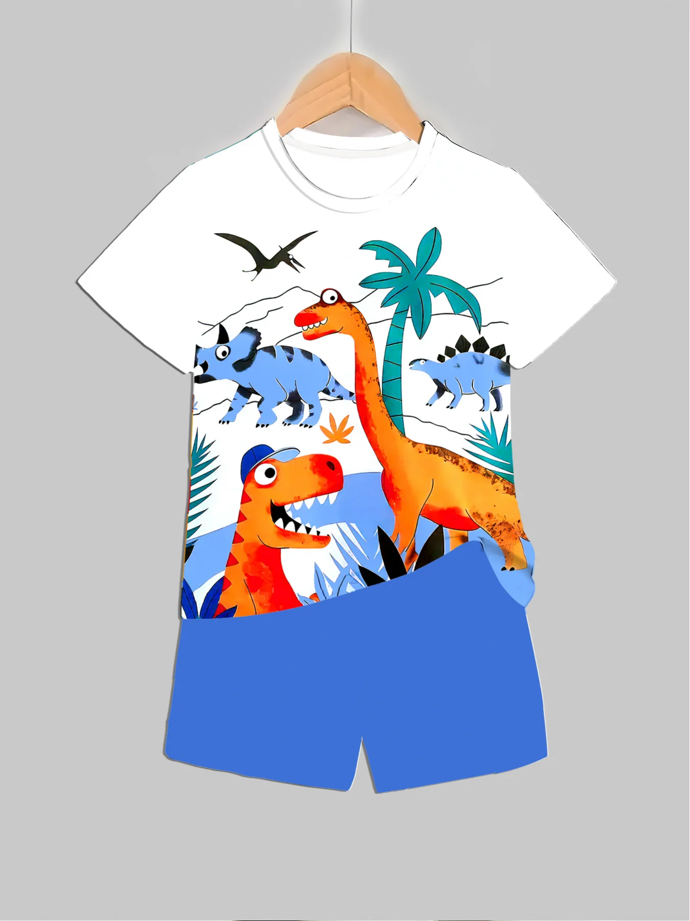 New Dinosaur Printed Outfits T - Summer Clothing Outfits ulasan dan harga