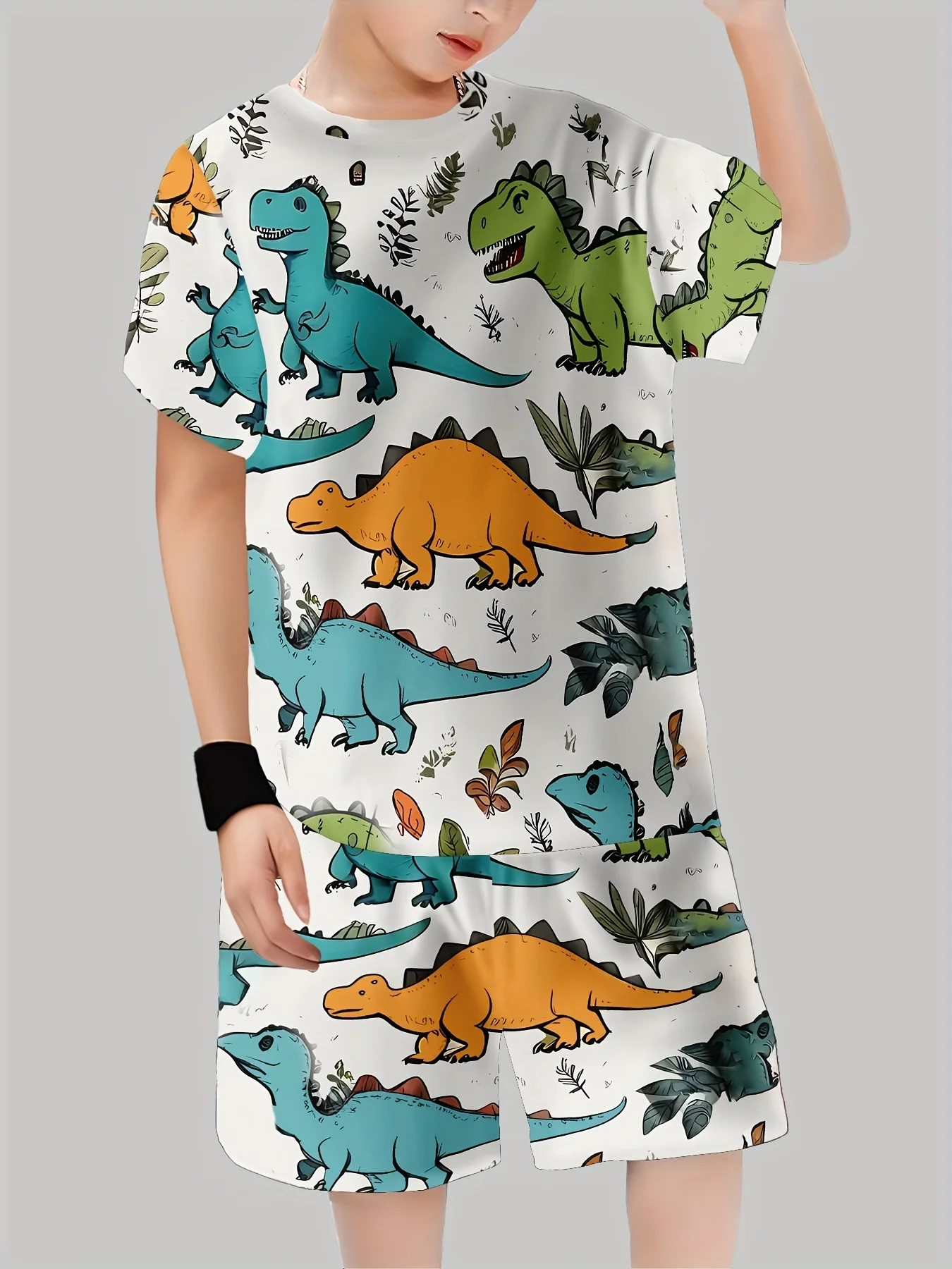 New Dinosaur Printed Outfits T - Summer Clothing Outfits ulasan dan harga