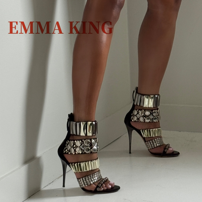 Black Embellished Ankle Strap  - Summer Clothing On Sale ulasan dan harga