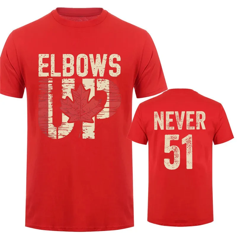 Retro Elbows Up Canada Print T - Summer Clothing Canada ulasan dan harga