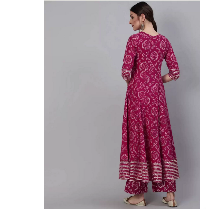 Indian Pure Cotton Rose Red Pr - Summer Clothing India ulasan dan harga