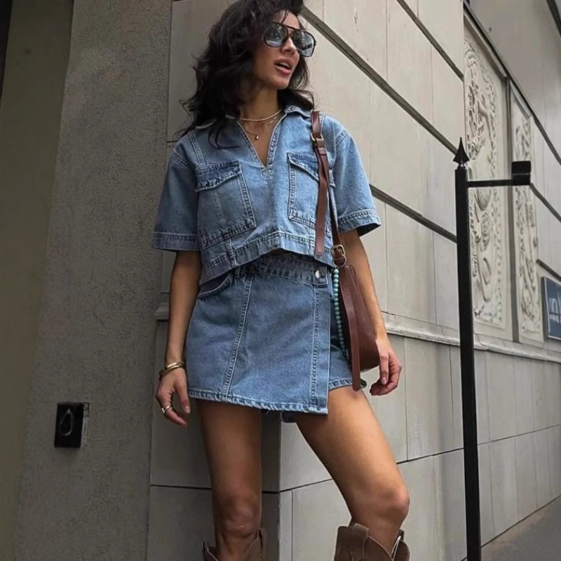 Women's 2 Piece Denim Outfits  - Summer Quilt ulasan dan harga