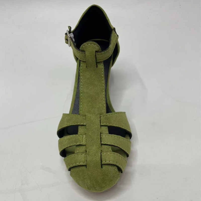 Women's Green Suede Kitten Hee - Summer Clothing On Sale ulasan dan harga