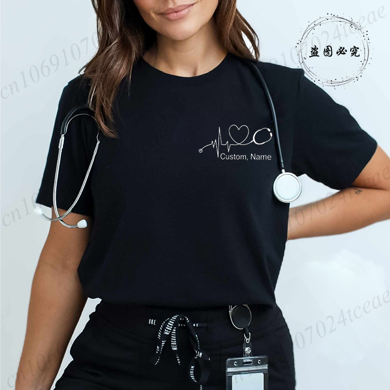 Custom Name Nurse Shirt Stetho - Summer Clothing Names ulasan dan harga