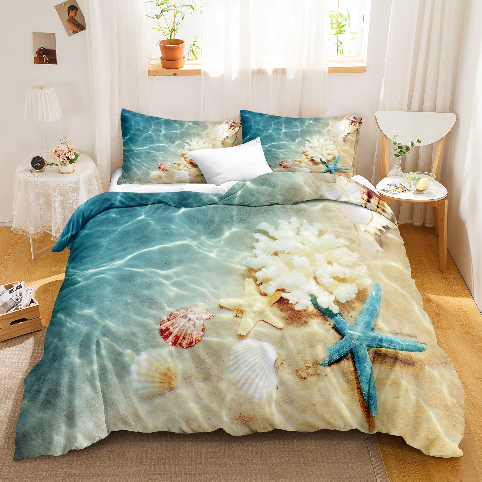 Beach Comforter Cover, Coastal - Summer Quilt ulasan dan harga