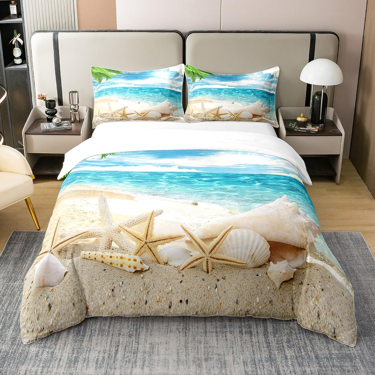 Beach Comforter Cover, Coastal - Summer Quilt ulasan dan harga