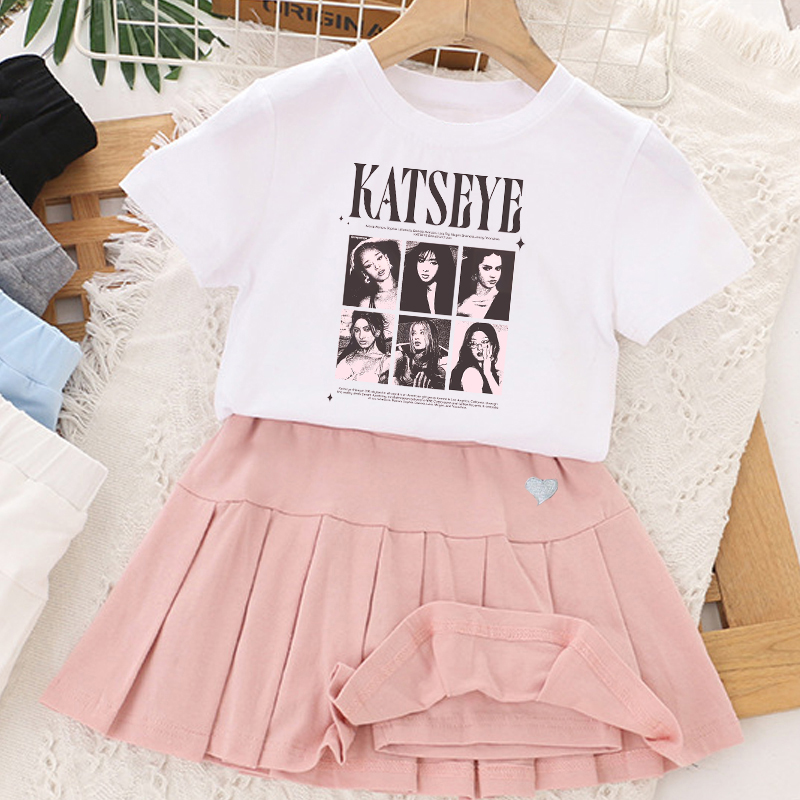 Kpop K-KATSEYE T-shirt+short S - Summer Clothing Gifts ulasan dan harga
