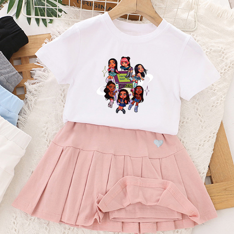 Kpop K-KATSEYE T-shirt+short S - Summer Clothing Gifts ulasan dan harga