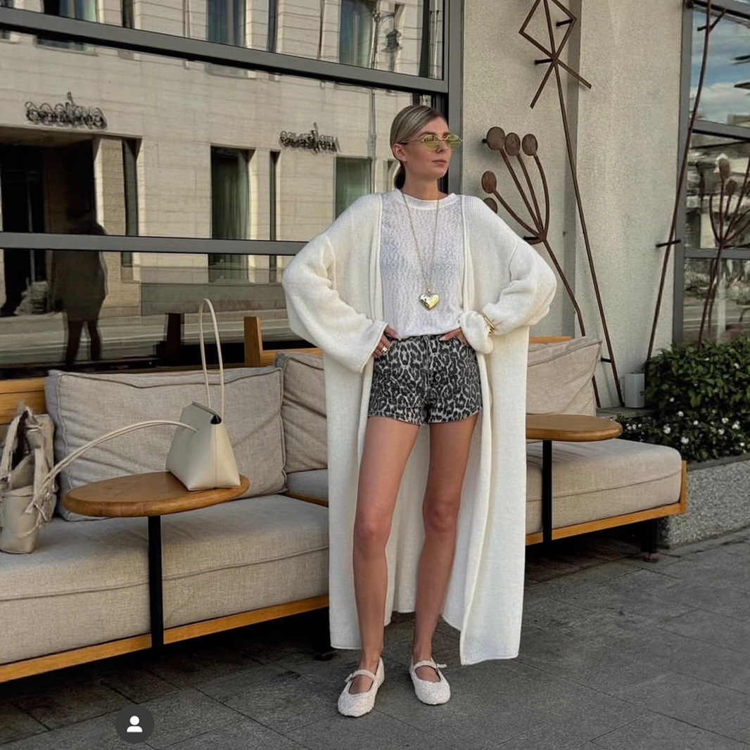 Solid Knitted Long Cardigan Wo - Summer Quilt ulasan dan harga