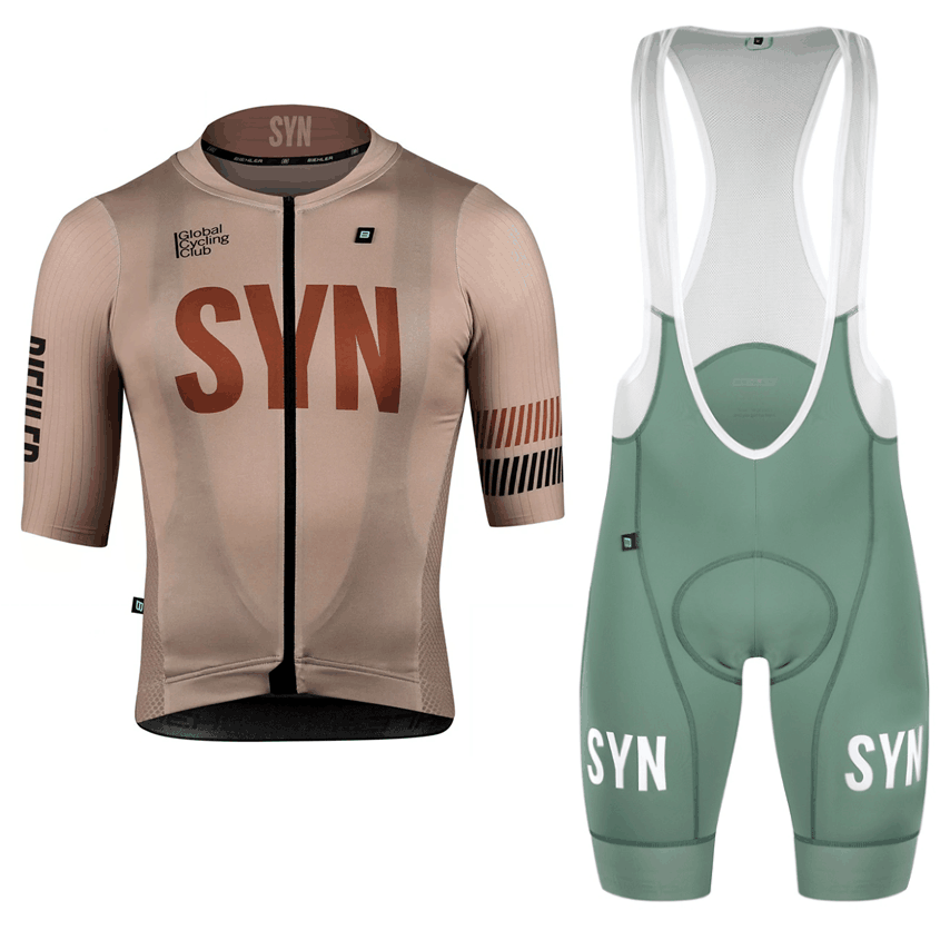 SYN Brown Cycling Clothing men - Summer Clothing Sale Men ulasan dan harga