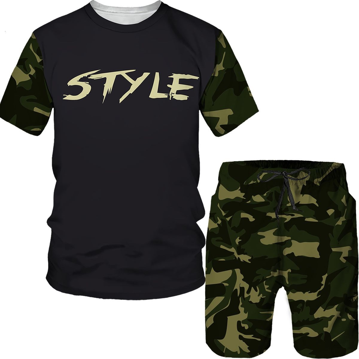 Camouflage Men's Suits Camo 3D - Summer Clothing Outfits ulasan dan harga