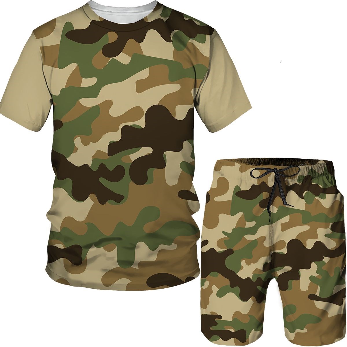 Camouflage Men's Suits Camo 3D - Summer Clothing Outfits ulasan dan harga