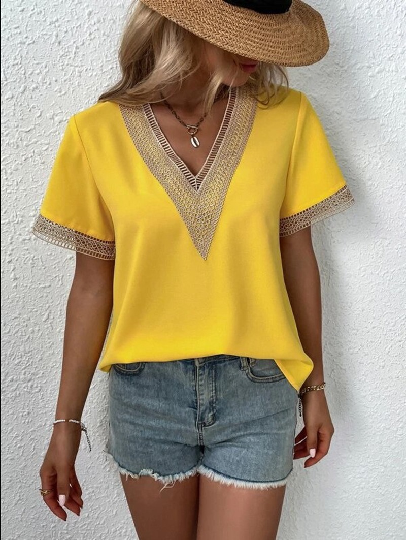 Elegant Blouse Fashion Short S - Summer Quilt ulasan dan harga