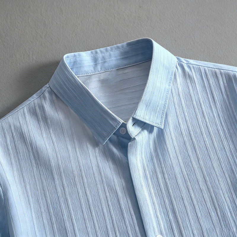 2026 New Men Vertical Wrinkle  - Summer Clothing Outfits ulasan dan harga