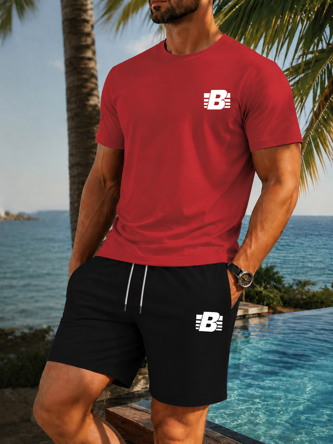 Men's 2-Piece Tracksuit Casual - Summer Clothing Outfits ulasan dan harga