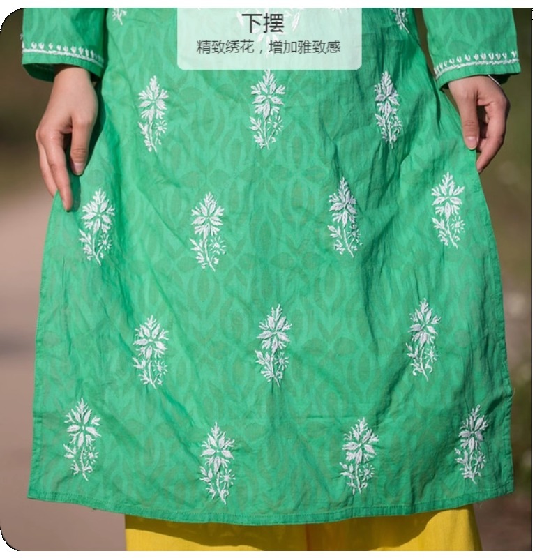 Women's Embroidered Kurti Indi - Summer Clothing India ulasan dan harga