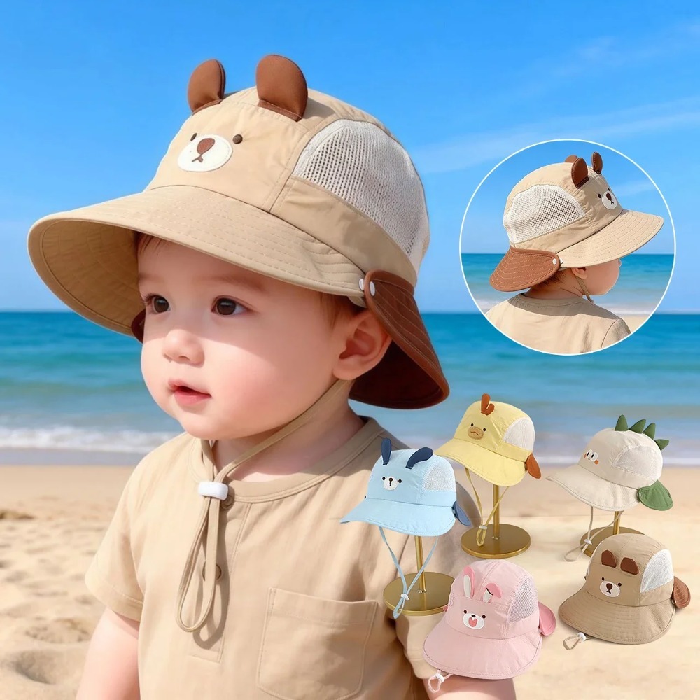 Cute Cartoon Baby Beach Hat wi - Summer Clothing Capsule ulasan dan harga