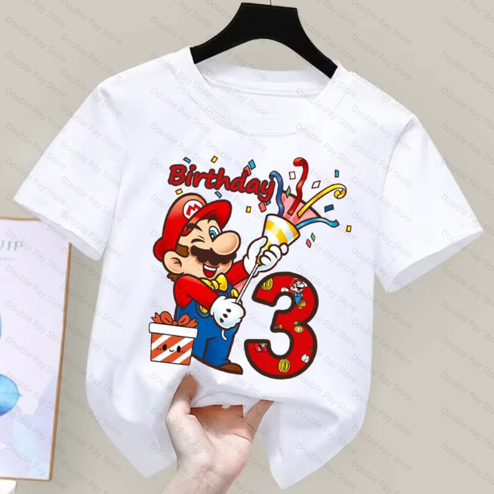 Kids Cartoon Mario Birthday Nu - Summer Edit Clothing ulasan dan harga