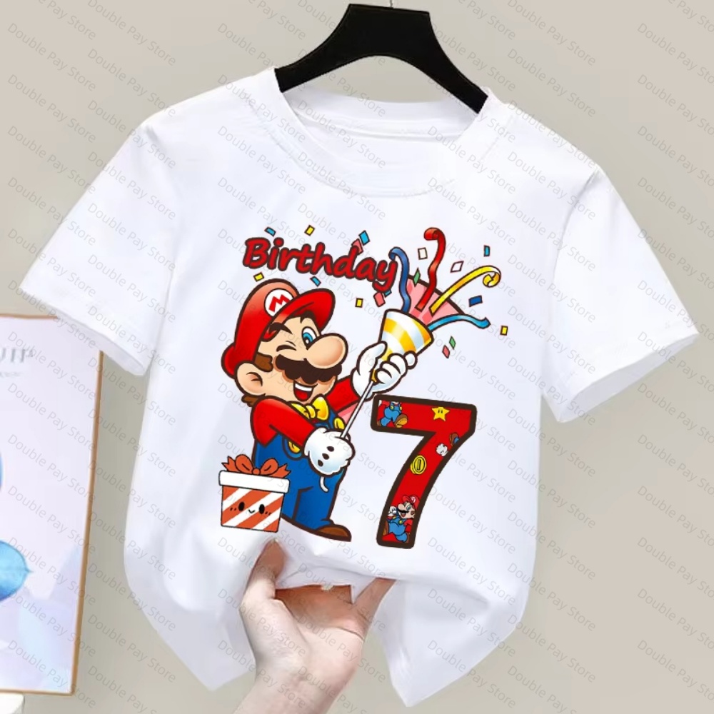 Kids Cartoon Mario Birthday Nu - Summer Edit Clothing ulasan dan harga