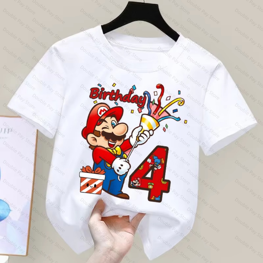 Kids Cartoon Mario Birthday Nu - Summer Edit Clothing ulasan dan harga