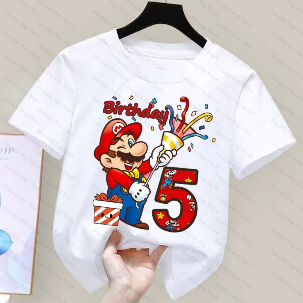 Kids Cartoon Mario Birthday Nu - Summer Edit Clothing ulasan dan harga