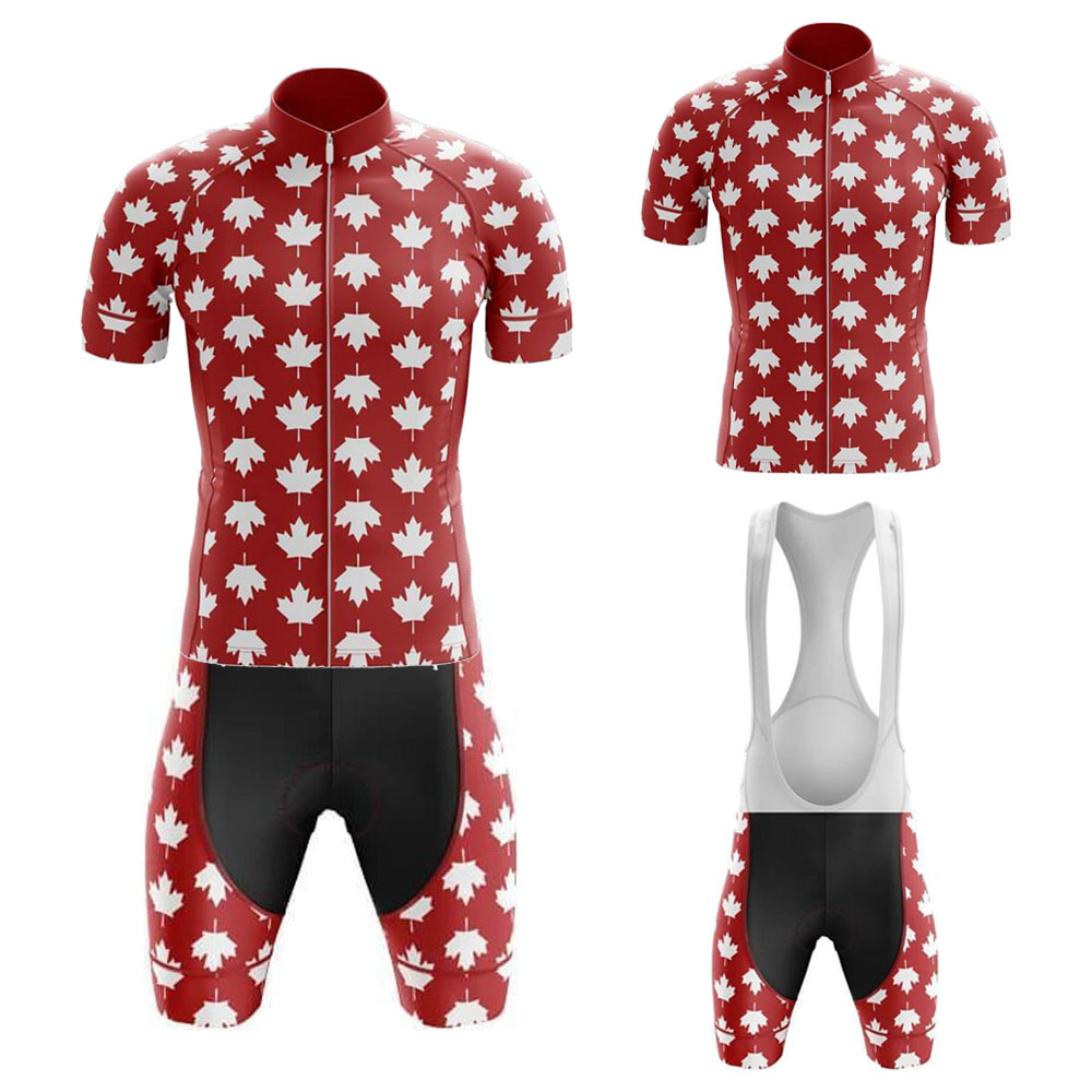 Canada Cycling Jersey Set for  - Summer Clothing Canada ulasan dan harga