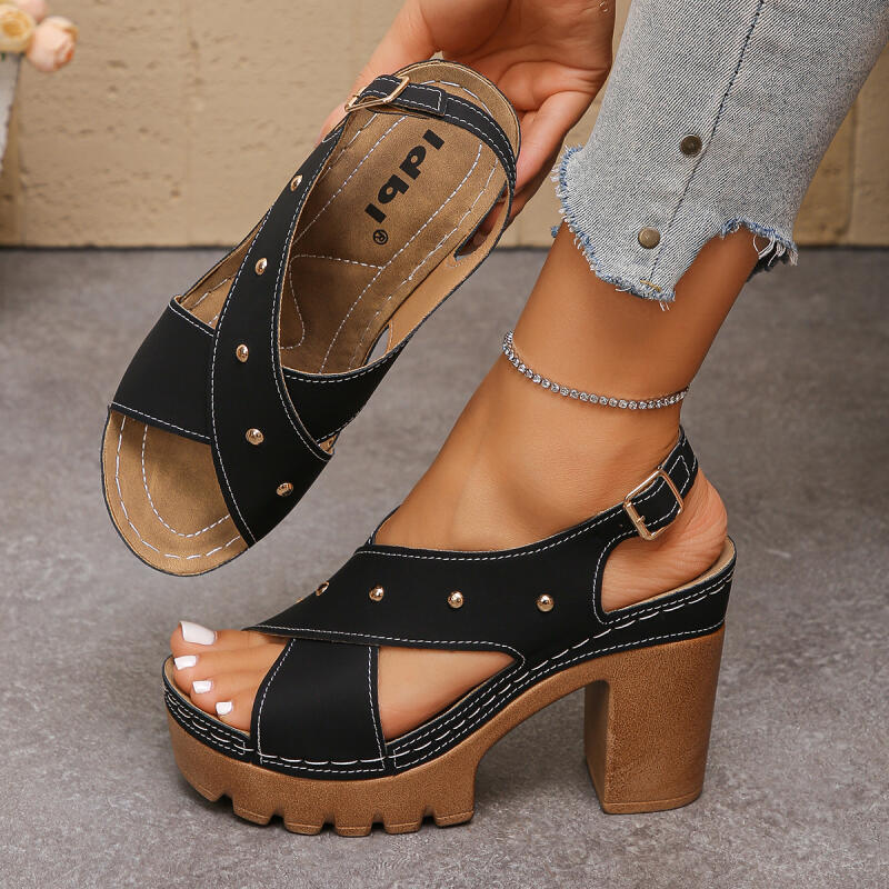 Vintage Super High Heel Cross  - Summer Clothing On Sale ulasan dan harga